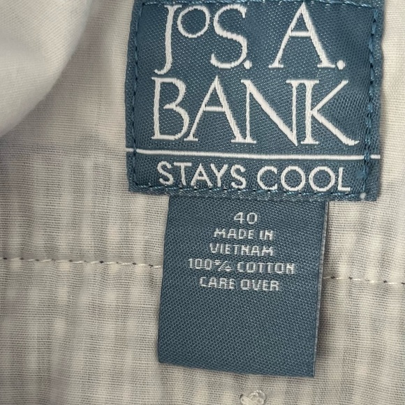 Jos. A. Bank Blue and White Flat Front Shorts - Picture 8 of 9